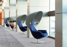 圍觀創(chuàng)意智能辦公椅 別致防護(hù)罩可隔離喧囂